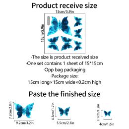 Blue Luminous Small Butterfly Bedroom Living Room Luminous Stickers