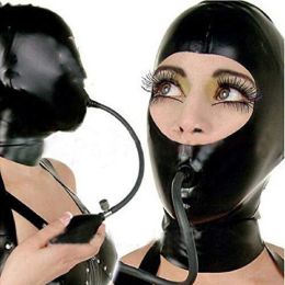 Latex Headgear Mask Without Zipper Eye And Face With Mouth Cover (Option: 5 Style)