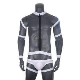 Tight White Lie Bondage Bodysuit Set (Option: White-XL)