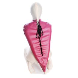 Men's And Women's Leather Lace-up Single Glove Corset (Option: Rose Red-M)