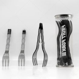 Fruit Fork Set Detachable Two-in-one (Option: Transparent Gray)