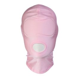 Fully Closed  Mouth Head Cover Eyes Male And Female Slave Suffocation Mask (Option: Pink-Show ones mouth)