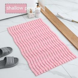 Bathroom Non-slip Simple Shaped Plastic Foot Pad (Option: Light Pink-50x80cm)