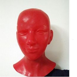 Natural Latex Head Cover Elastic Three-dimensional (Option: Red-Thickening)