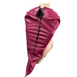 Restraint Clothes Single Gloves Self-binding Supplies (Option: Rose red lace-M)