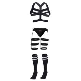 Sexy And Sexy Clothes Passion And Temptation Suit (Option: Black-Top trousers socks-One size)