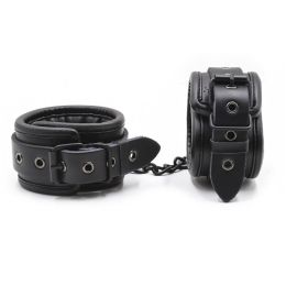 Couple Torture Tools Toy Supplies Bondage Set Genuine Leather (Option: Genuine leather shackles)