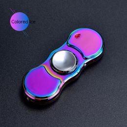 Windproof Creative Personality Fingertip Gyro Lighter With Light (Option: Color Ice)