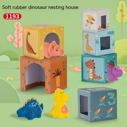 Children's Soft Rubber Animal Matching House Nesting House Fun Assembling Toys (Option: 1193 Nesting House)