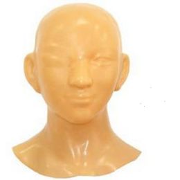 Natural Latex Head Cover Elastic Three-dimensional (Option: Flesh-Standard)