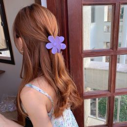 Summer Back Head Flower Hair Clip Girl's Hair Hoop (Option: 6 Purple)