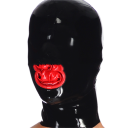 Full Wrap Latex Head Cover With Mouth Cover Nose Tube (Option: 1 Style)