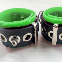 Fashionable And Simple Rubber Foot Restraint Ring (Option: Black Green)