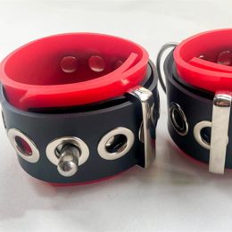 Fashionable And Simple Rubber Foot Restraint Ring (Option: BlackÂ Red)