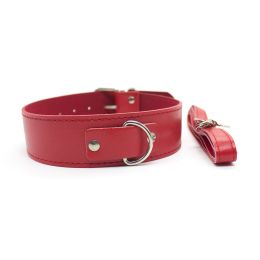 Neck Drag Chain Leather Toys Bandana (Color: Red)