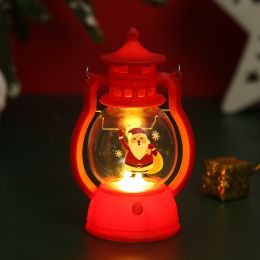 Christmas Decorations LED Portable Small Oil Lamp (Option: Red Gift Bag Old Man)