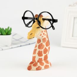 Solid Wood Creative Fashion Glasses Frame Animal Retro (Option: Giraffe)