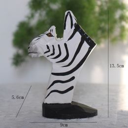 Solid Wood Creative Fashion Glasses Frame Animal Retro (Option: Zebra)