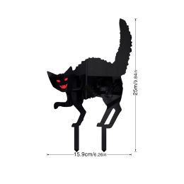 Halloween Horror Cat Acrylic Outdoor Courtyard Ornamental Floor Outlet (Option: YKL063C)