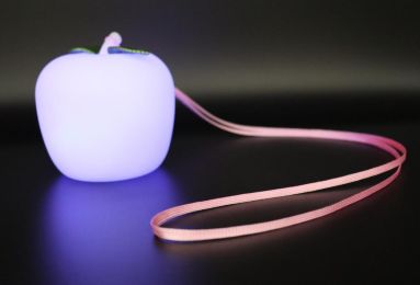 Cartoon Lovely Bedroom Colorful Apple Small Night Lamp Eye Protection (Option: Y31002 White Slow Flash)