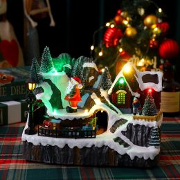 Christmas Decorations Luminous Music Box Ornaments (Option: Elderly)