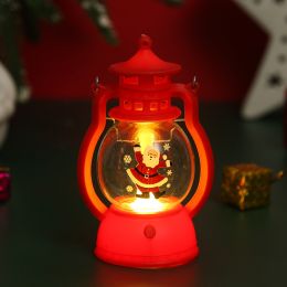 Christmas Decorations LED Portable Small Oil Lamp (Option: Red Dancing Old Man)