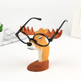 Solid Wood Creative Fashion Glasses Frame Animal Retro (Option: Deer)