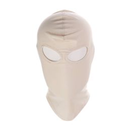 Fully Closed  Mouth Head Cover Eyes Male And Female Slave Suffocation Mask (Option: Apricot-Show your eyes and mouth)