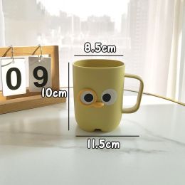 Home Cute Cartoon Boys And Girls Drop-resistant Gargle Cup (Option: Lemon Yellow-Large 470ml)