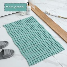 Bathroom Non-slip Simple Shaped Plastic Foot Pad (Option: Mars Green-50x80cm)