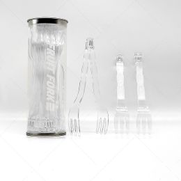 Fruit Fork Set Detachable Two-in-one (Option: Clear)