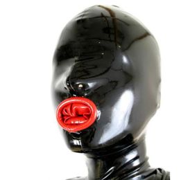 Latex Headgear Mask Without Zipper Eye And Face With Mouth Cover (Option: 3 Style)