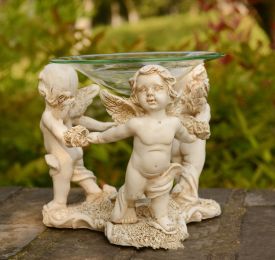 Home Romantic Angel Incense Burner Decoration Essential Oil Lamp (Option: 13x13x13cm)