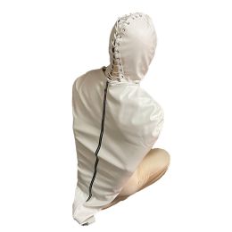 Restraint Clothes Single Gloves Self-binding Supplies (Option: White lace headcover-L)