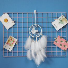 White Butterfly Dreamcatcher Wind Chimes Girl Room Decorative Pendant (Option: White-15cm)