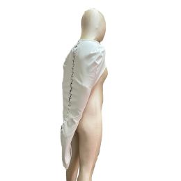 Restraint Clothes Single Gloves Self-binding Supplies (Option: White lace-L)