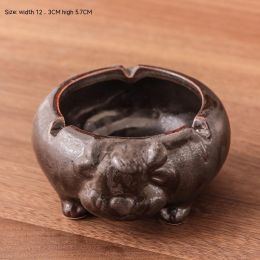 Nordic Style Light Luxury Ceramic Ashtray Household (Option: Retro Cute Cow)