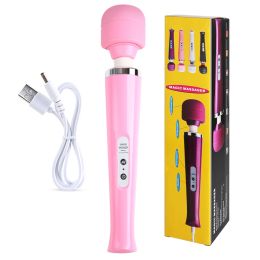 Huge Magic Wand Vibrators for Women Erotic Toys Big AV Stick Female G Spot Massager Clitoris Stimulator Adult Sex Toys for Woman (Color: pink)