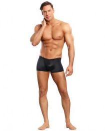 Male Power Satin Lycra Boxer Shorts Black XL (SKU: TCN-MP153-BK-X0)