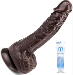 VSEN No.2 big dildo for women big penis Manual artificial penis Large size dildo woman masturbator Black penis erotic toys big dick (Color: Image color)