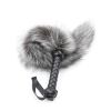 Leather Whip Handle Fox Tail Fur Fetish Ass Spanking Paddle Flogger BDSM Flirt Slave Erotic Sex Toys for Female Male Couples